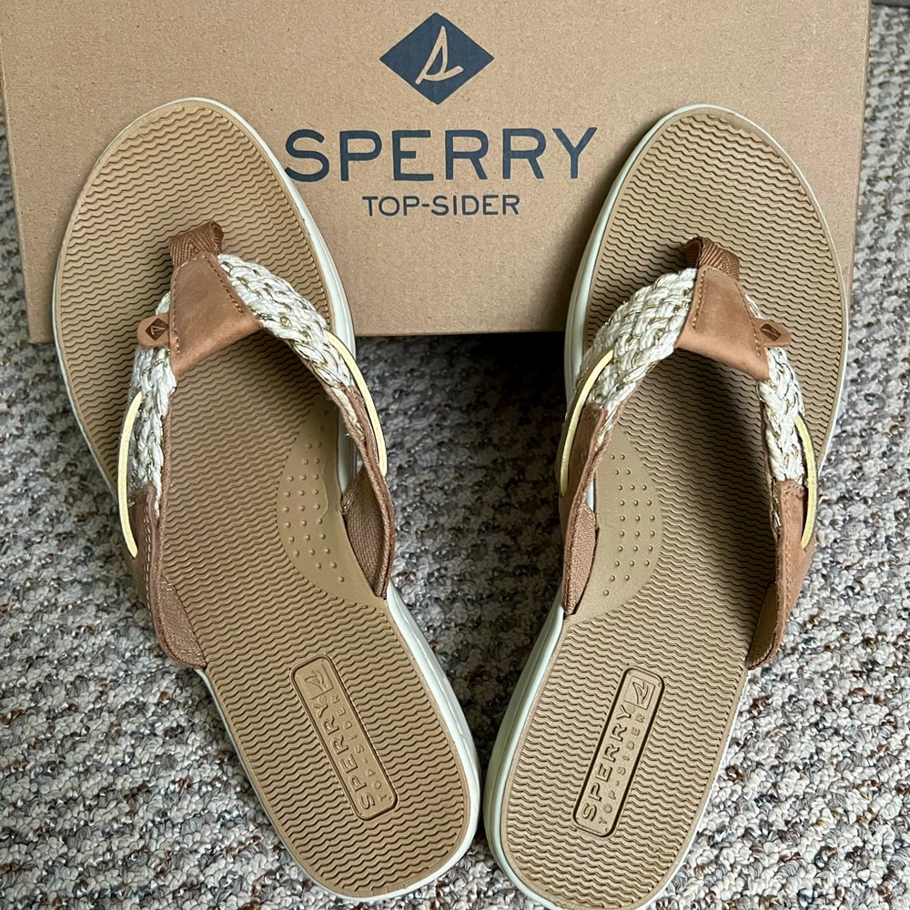 Sperry Parrotfish Sahara/Gold slides